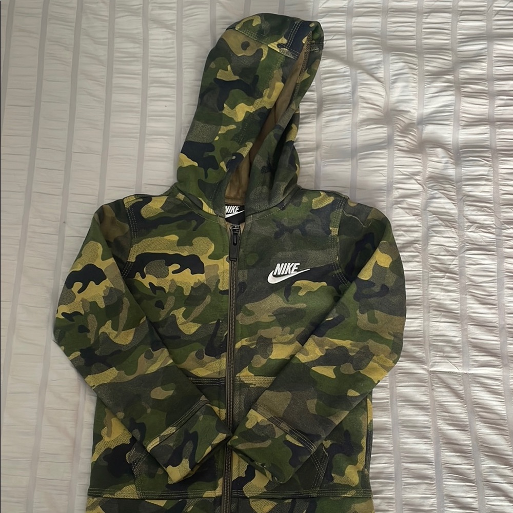 Nike Kids Camo Hoodie - Green